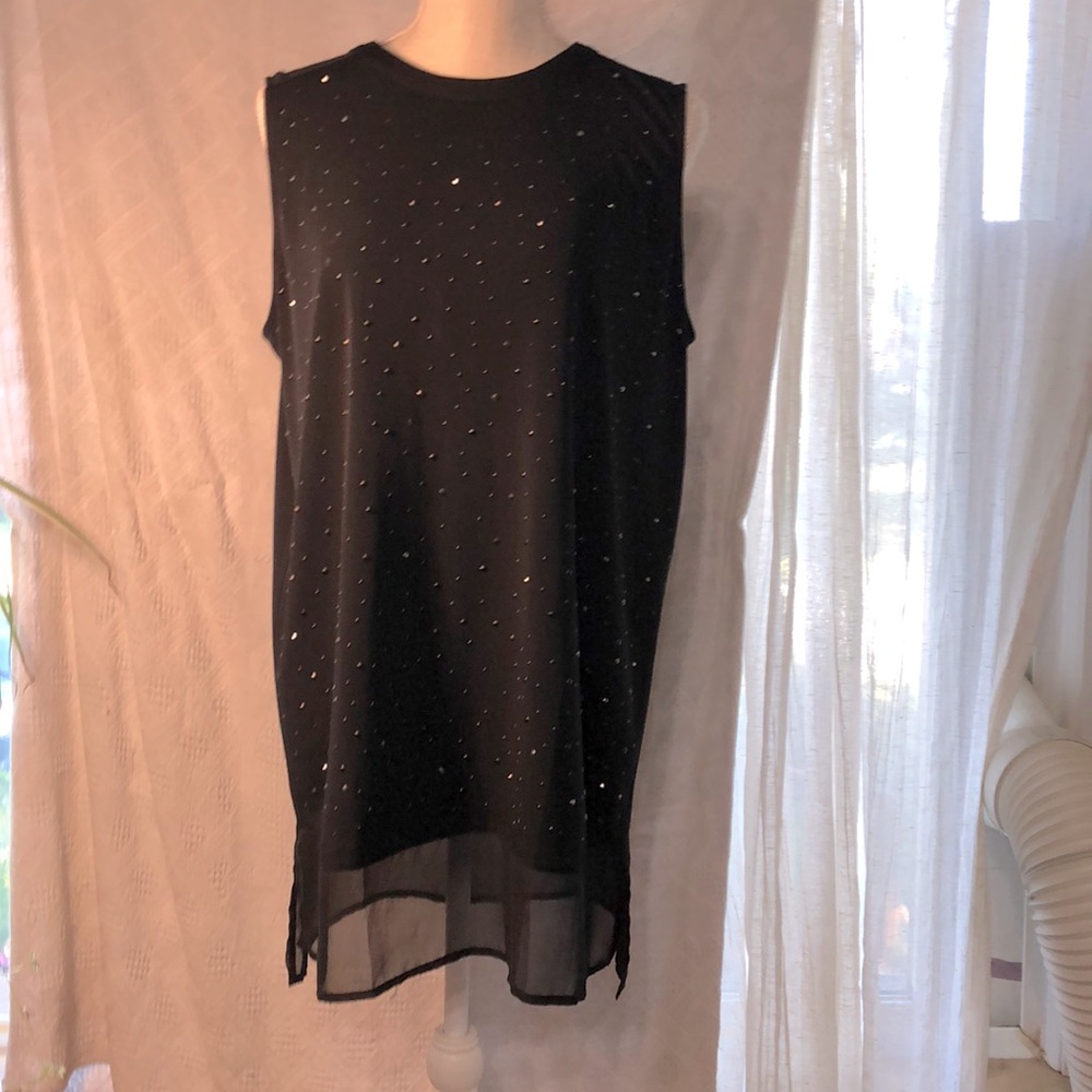 Worthington sequin black tunic